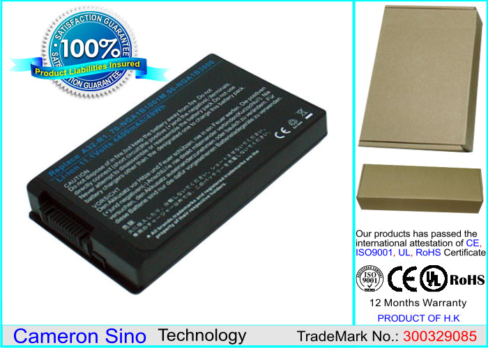 Replacement Battery for Asus R1 – Notebook, Laptop – 4400mAh / 11.1V - image 1