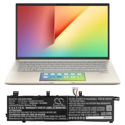 Replacement Battery for Asus  VivoBook S14 S432FA – Notebook, Laptop – 3450mAh / 39.85Wh / 11.55V