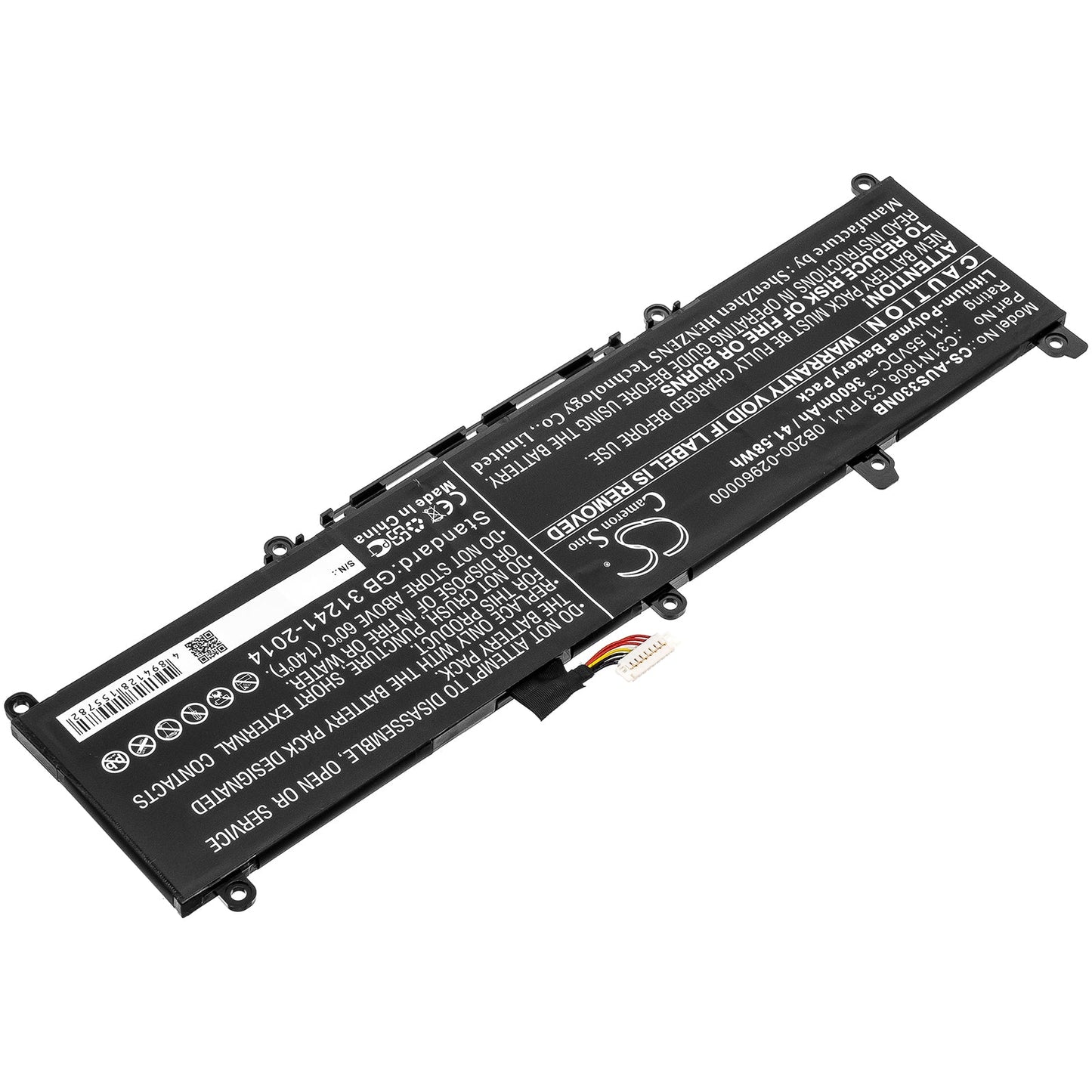 Replacement Battery for Asus  adol 13 – Notebook, Laptop – 3600mAh / 41.58Wh / 11.55V