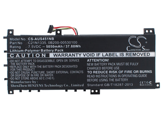 Replacement Battery for Asus VivoBook S451 – Notebook, Laptop – 5050mAh / 7.5V