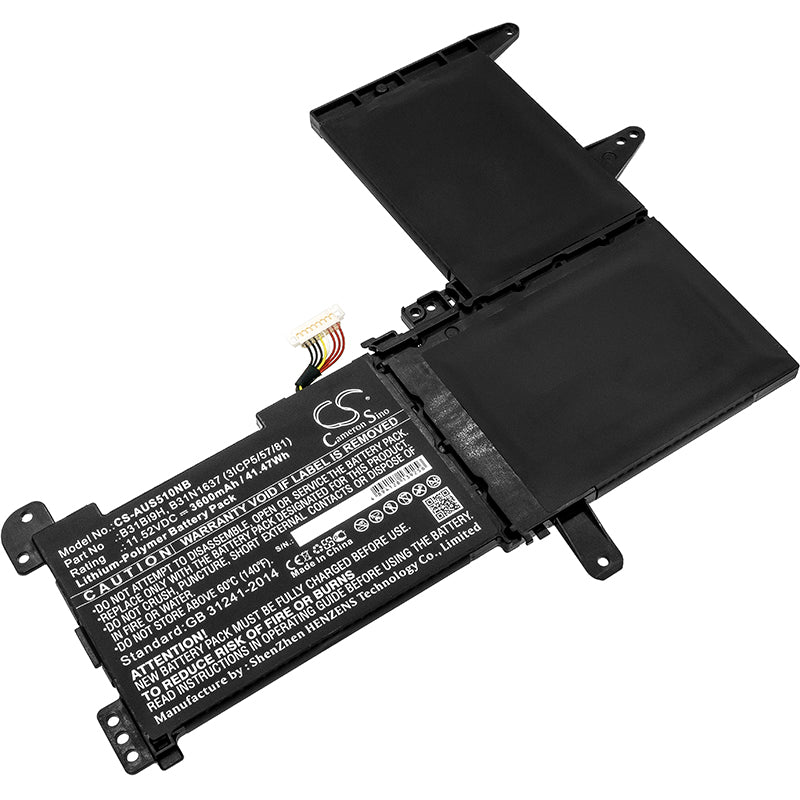 Replacement Battery for Asus S510UQ – Notebook, Laptop – 3600mAh / 11.52V - image 1