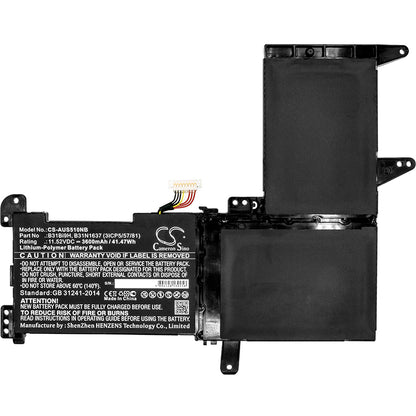 Replacement Battery for Asus S510UQ – Notebook, Laptop – 3600mAh / 11.52V - image 3