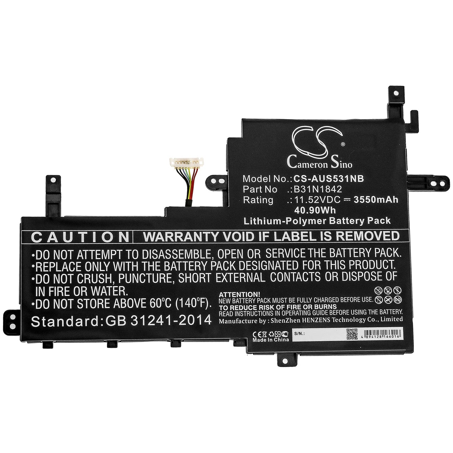 Replacement Battery for Asus  K531FA – Notebook, Laptop – 3550mAh / 40.90Wh / 11.52V