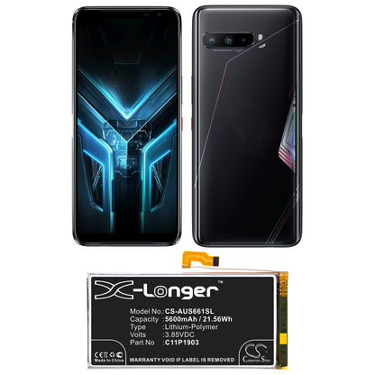 Replacement Battery for Asus ROG Phone III – Mobile, SmartPhone – 5600mAh / 3.85V
