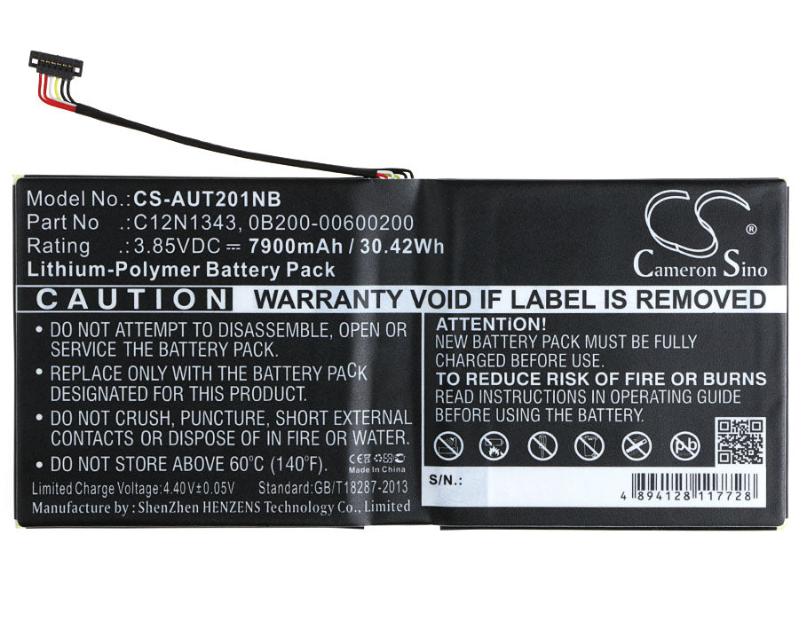 Replacement Battery for Asus  Transformer Book TX201LAF – Notebook, Laptop – 7900mAh / 30.42Wh / 3.85V