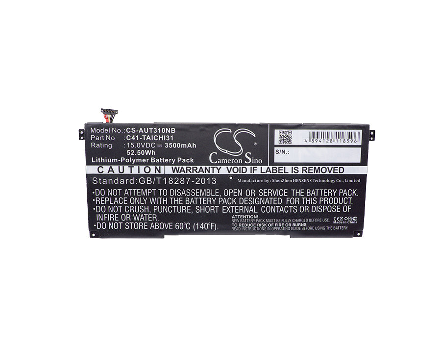 Replacement Battery for Asus  Taichi 31 – Notebook, Laptop – 3500mAh / 52.50Wh / 15.0V