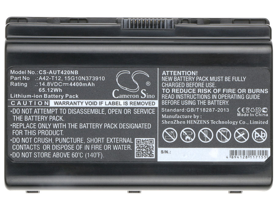 Replacement Battery for Asus  T12ER – Notebook, Laptop – 4400mAh / 65.12Wh / 14.8V