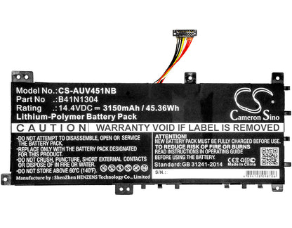 Replacement Battery for Asus VivoBook V451LA – Notebook, Laptop – 3150mAh / 14.4V - image 3
