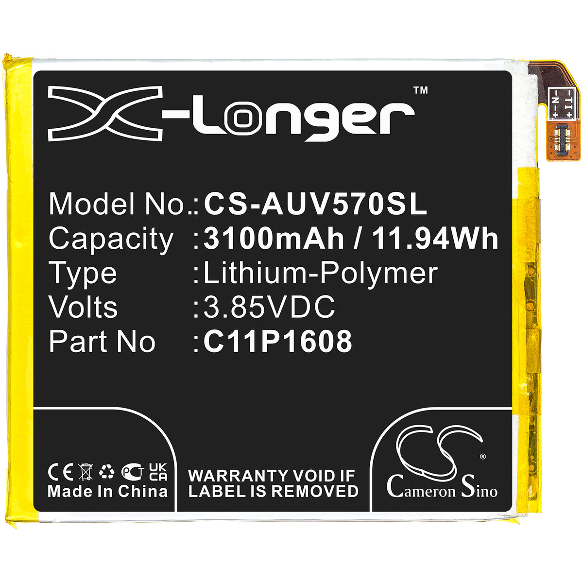 Replacement Battery for Asus ZenFone AR – Mobile, SmartPhone – 3100mAh / 3.85V