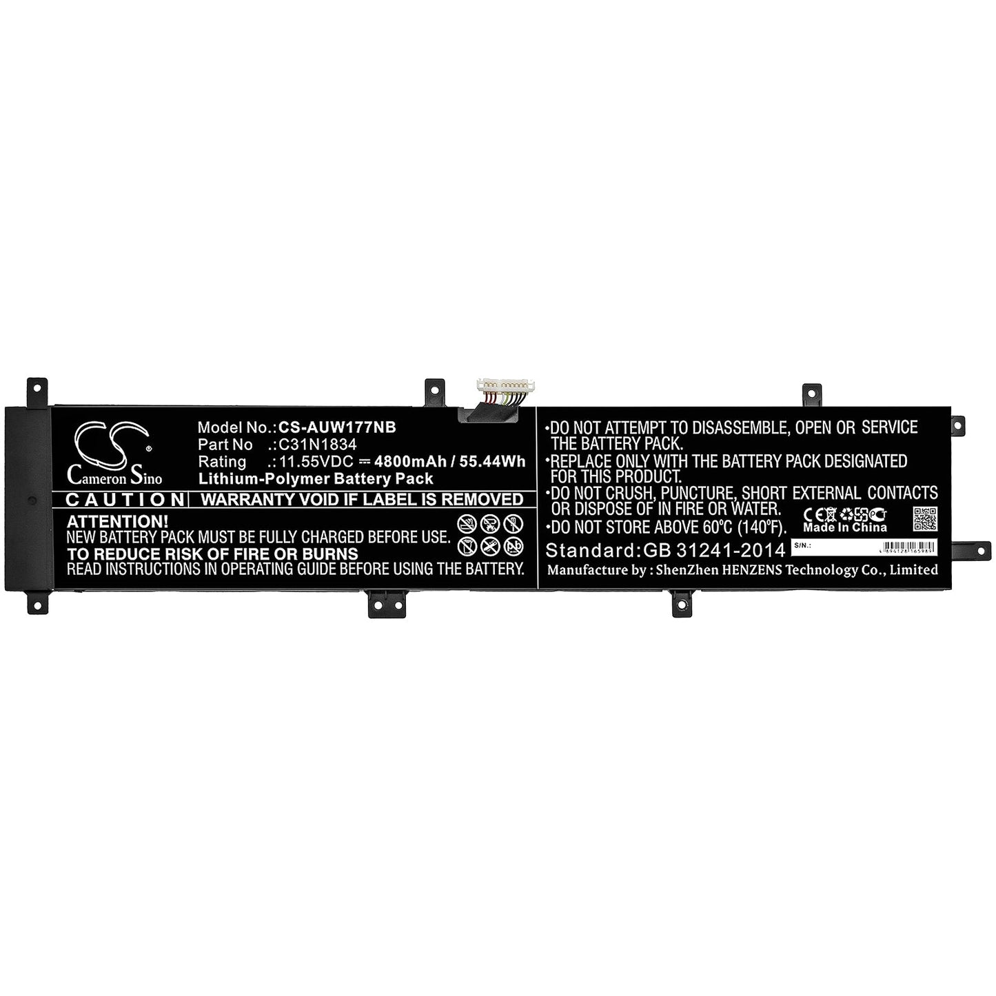 Replacement Battery for Asus  ProArt StudioBook 17 H700GV – Notebook, Laptop – 4800mAh / 55.44Wh / 11.55V
