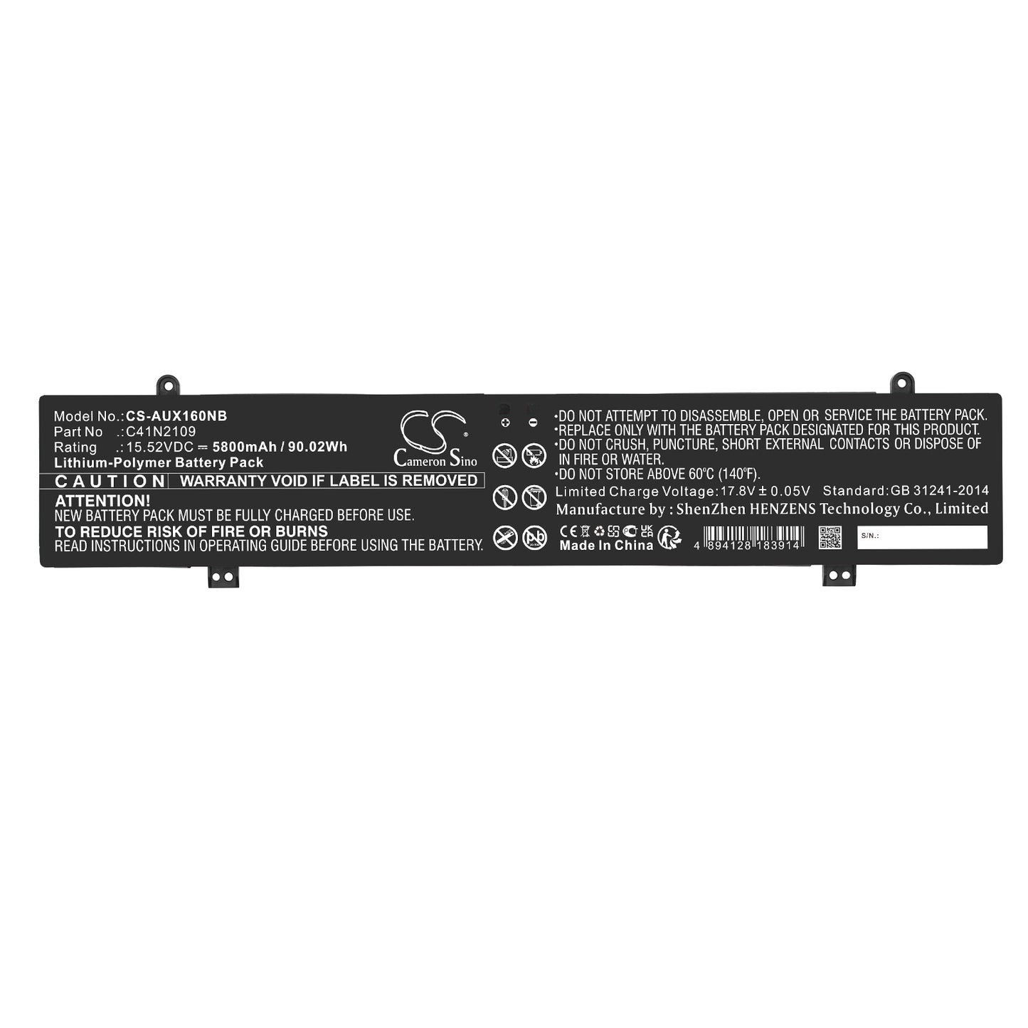 Replacement Battery for Asus ROG Flow X16 GV601RE-M5057X – Notebook, Laptop – 5800mAh / 15.52V - image 3