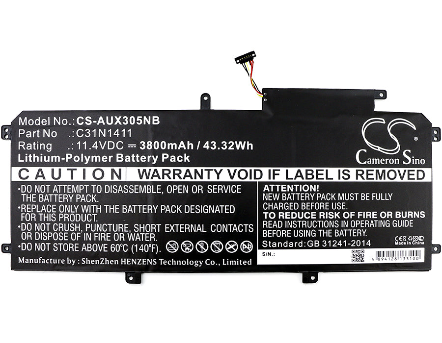 Replacement Battery for Asus U305CA6Y30 – Notebook, Laptop – 3800mAh / 11.4V - image 3