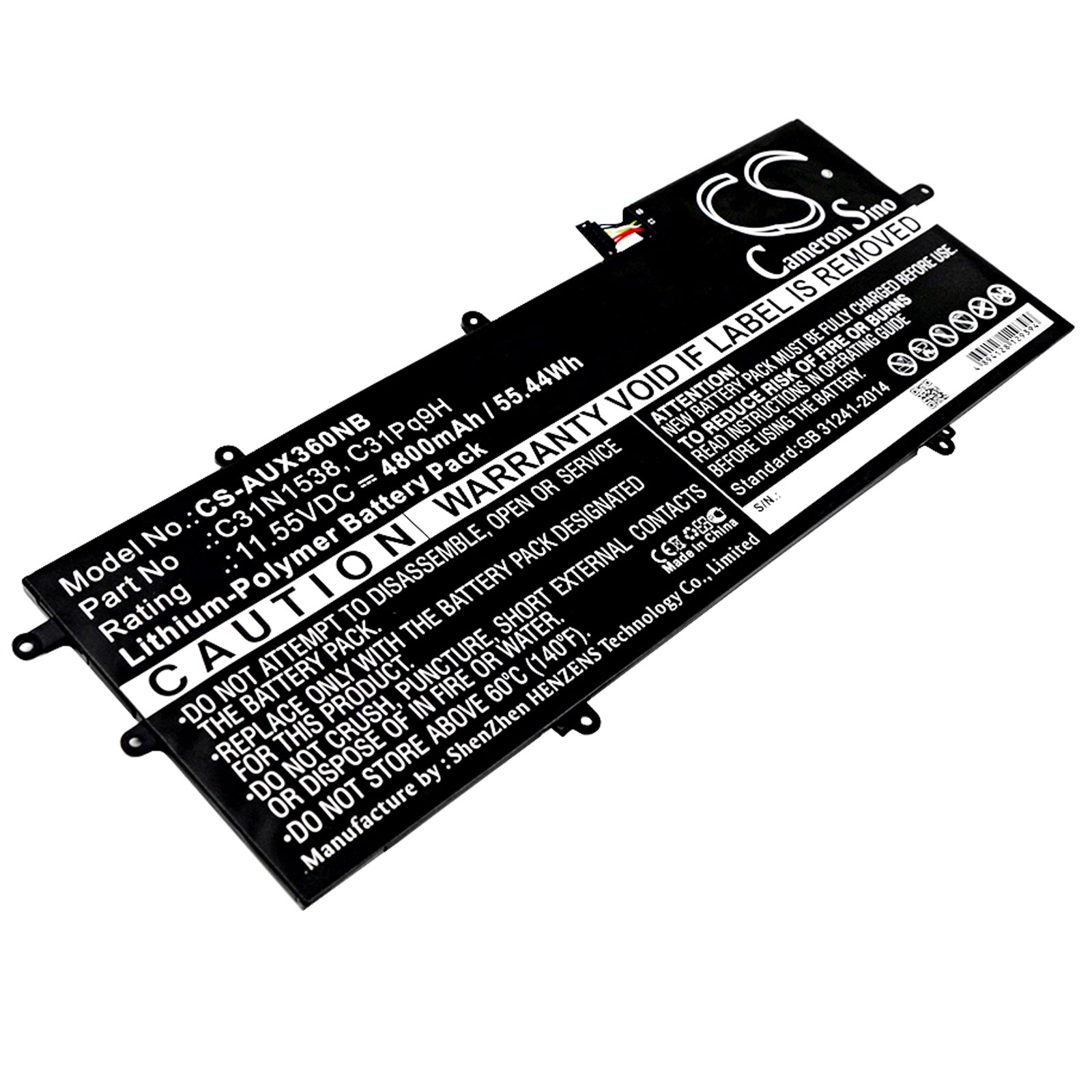 Replacement Battery for Asus UX360UA – Notebook, Laptop – 4800mAh / 11.55V - image 1
