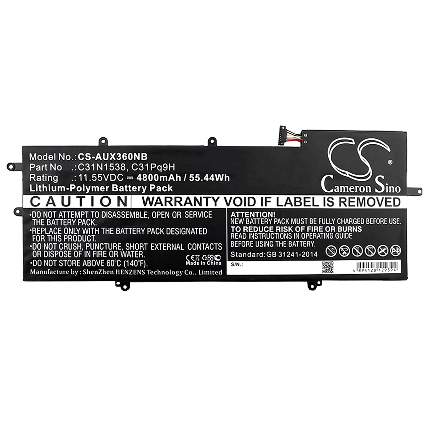 Replacement Battery for Asus UX360UA – Notebook, Laptop – 4800mAh / 11.55V - image 3