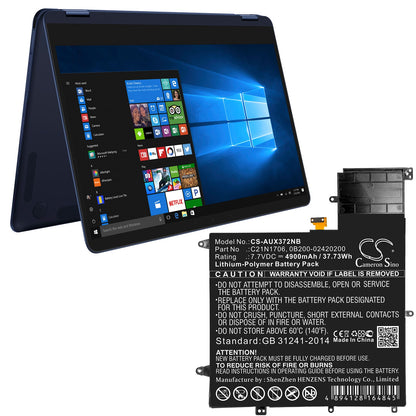 Replacement Battery for Asus  UX370F – Notebook, Laptop – 4900mAh / 37.73Wh / 7.7V