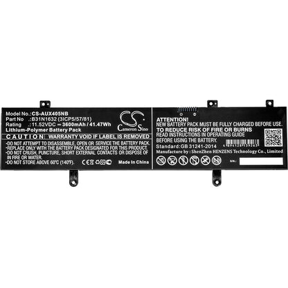 Replacement Battery for Asus X405 – Notebook, Laptop – 3600mAh / 11.52V - image 3