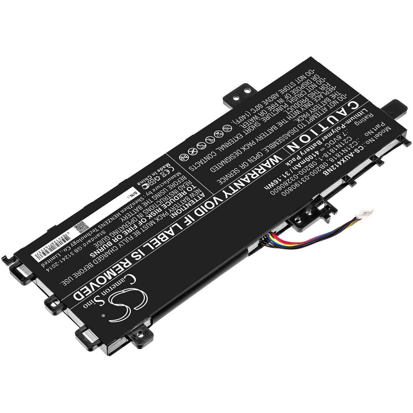 Replacement Battery for Asus  A412FA – Notebook, Laptop – 4100mAh / 31.16Wh / 7.6V