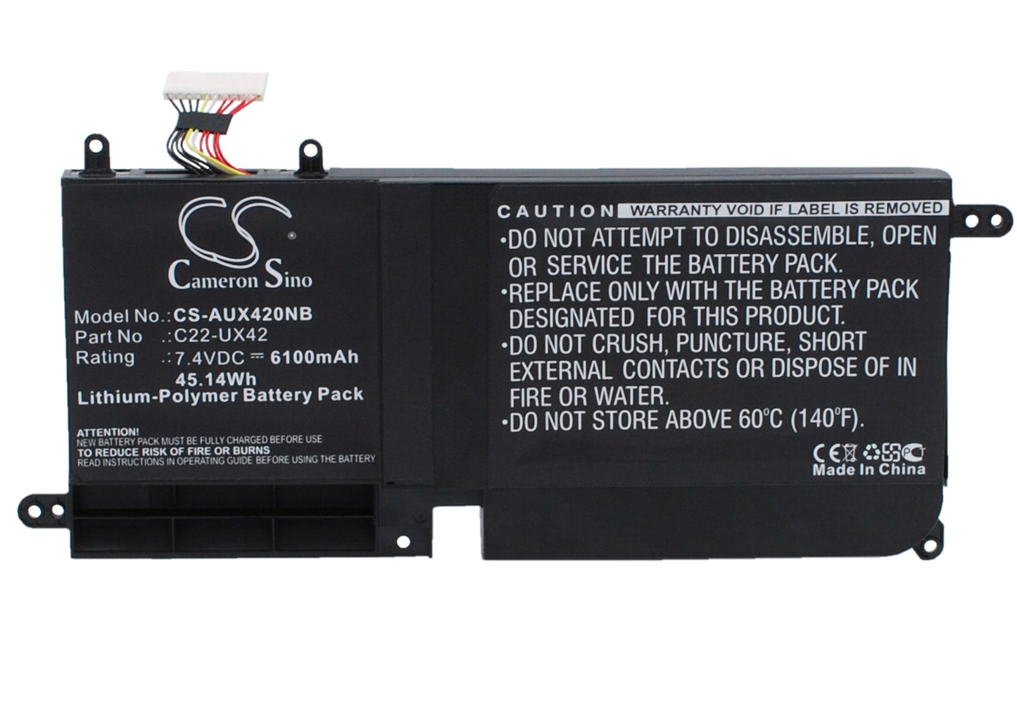 Replacement Battery for Asus Zenbook UX42 – Notebook, Laptop – 6100mAh / 7.4V - image 1