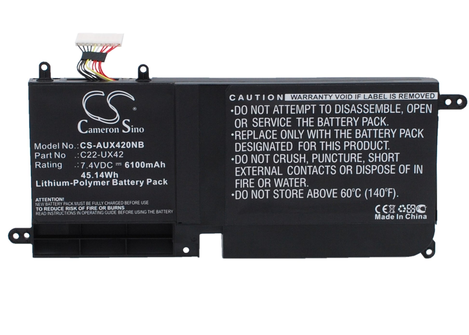 Replacement Battery for Asus Zenbook UX42 – Notebook, Laptop – 6100mAh / 7.4V - image 1