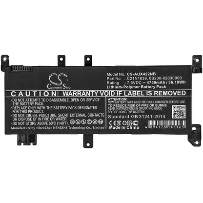 Replacement Battery for Asus Vivobook X442 – Notebook, Laptop – 4750mAh / 7.6V - image 3