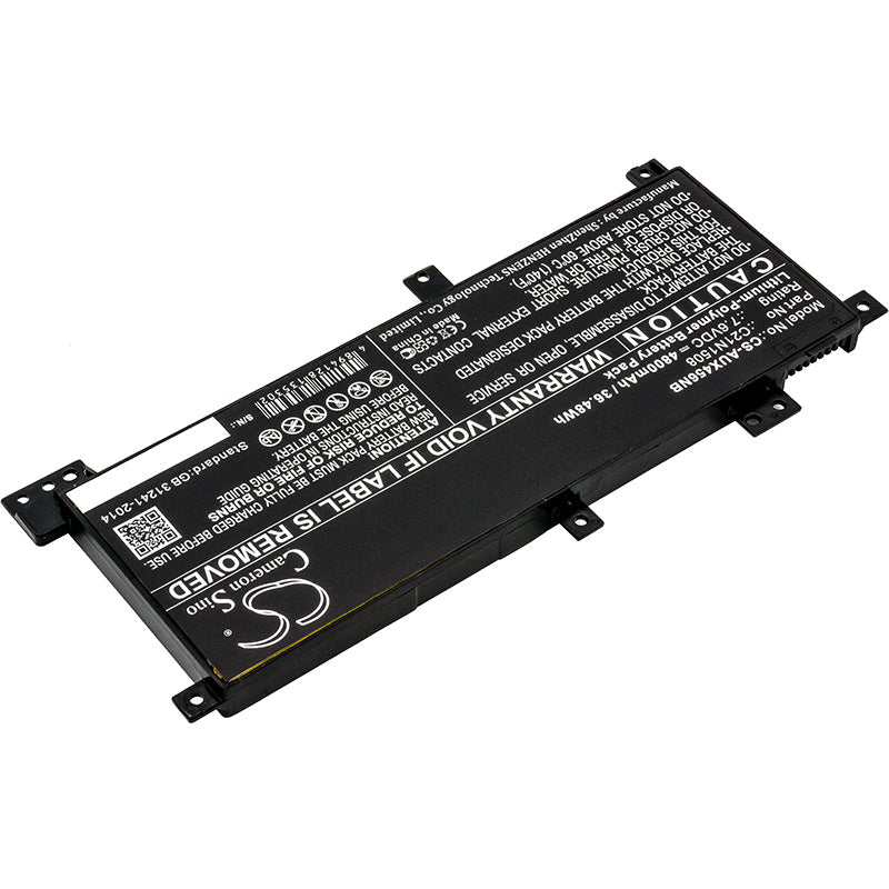 Replacement Battery for Asus  R457UA – Notebook, Laptop – 4800mAh / 36.48Wh / 7.6V