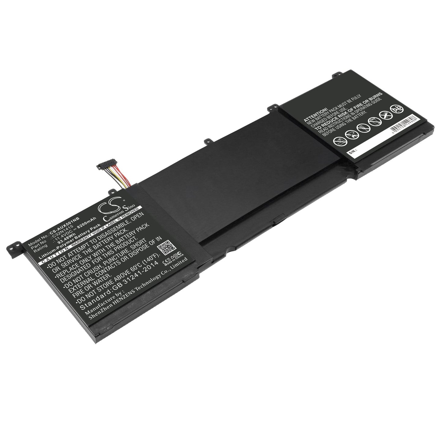Replacement Battery for Asus  G501JW – Notebook, Laptop – 8200mAh / 93.48Wh / 11.4V