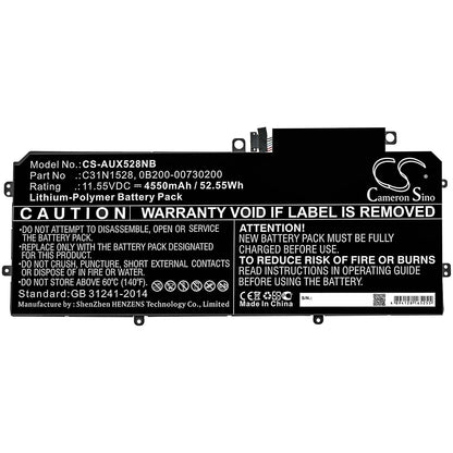 Replacement Battery for Asus  Q324CA – Notebook, Laptop – 4550mAh / 52.55Wh / 11.55V