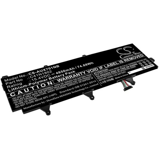 Replacement Battery for Asus ROG GX701GVR-EV001T – Notebook, Laptop – 4850mAh / 15.4V