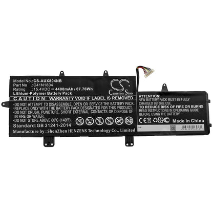 Replacement Battery for Asus  UX450FD-1A – Notebook, Laptop – 4400mAh / 67.76Wh / 15.4V