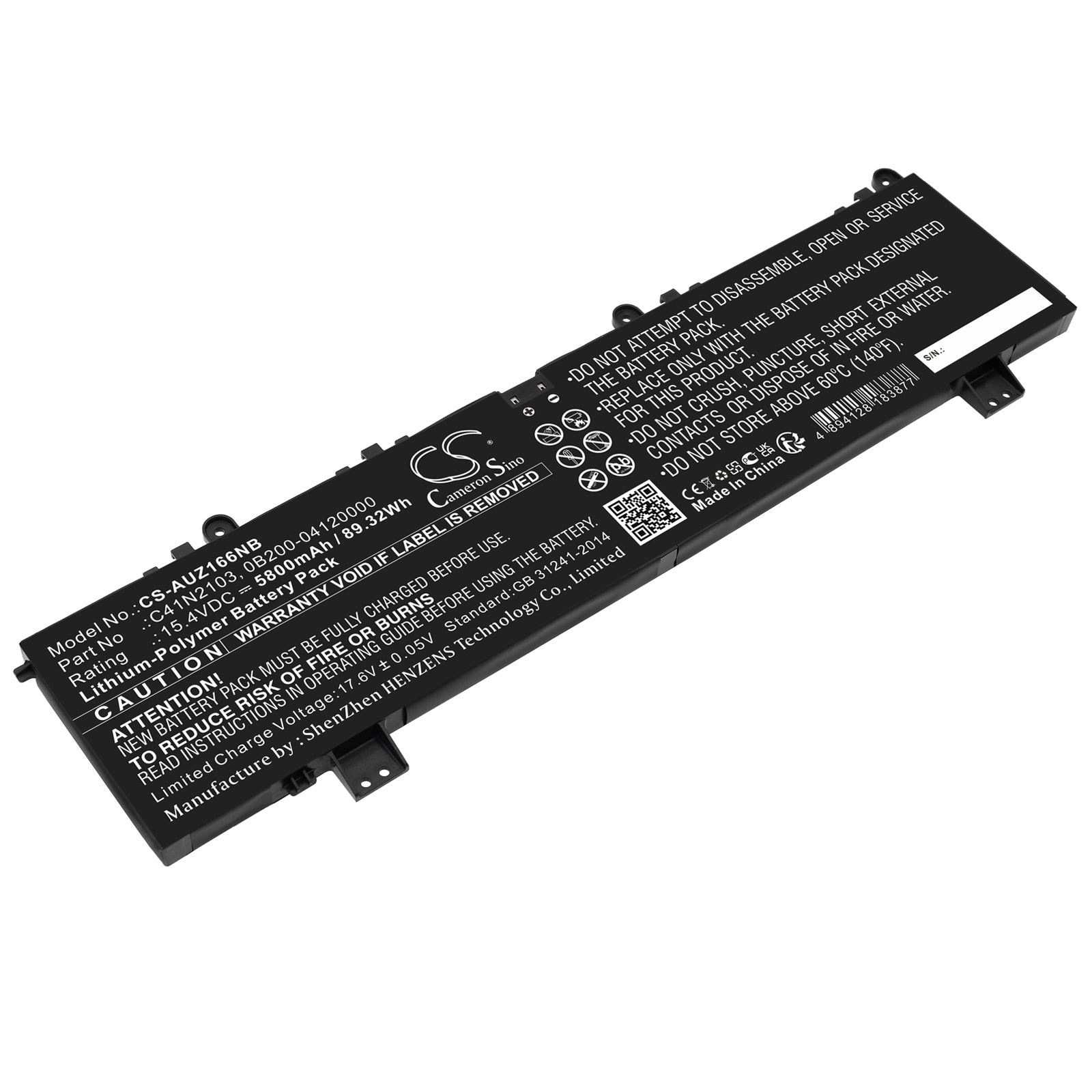 Replacement Battery for Asus ROG Zephyrus Duo 16 GX650RM-LS016W – Notebook, Laptop – 5800mAh / 15.4V - image 1