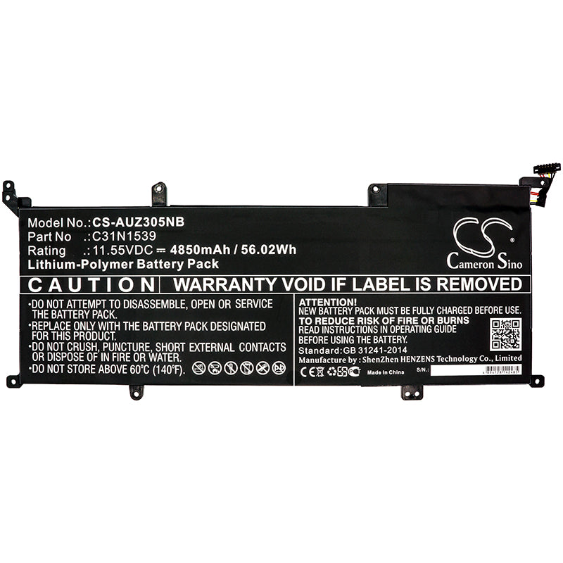 Replacement Battery for Asus Zenbook UX305UA – Notebook, Laptop – 4850mAh / 11.55V - image 3