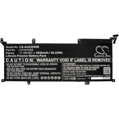 Replacement Battery for Asus Zenbook UX305UA – Notebook, Laptop – 4850mAh / 11.55V - image 3