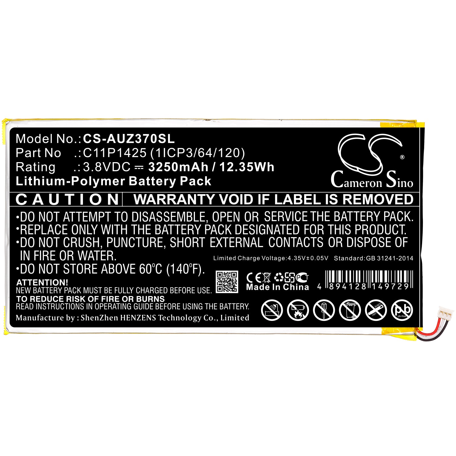 Replacement Battery for Asus ZenPad 7.0 Z370C – Tablet – 3250mAh / 3.8V - image 3