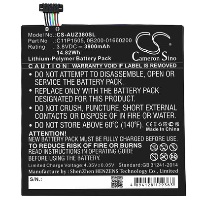 Replacement Battery for Asus ZenPad 8.0 Z380C – Tablet – 3900mAh / 3.8V - image 3