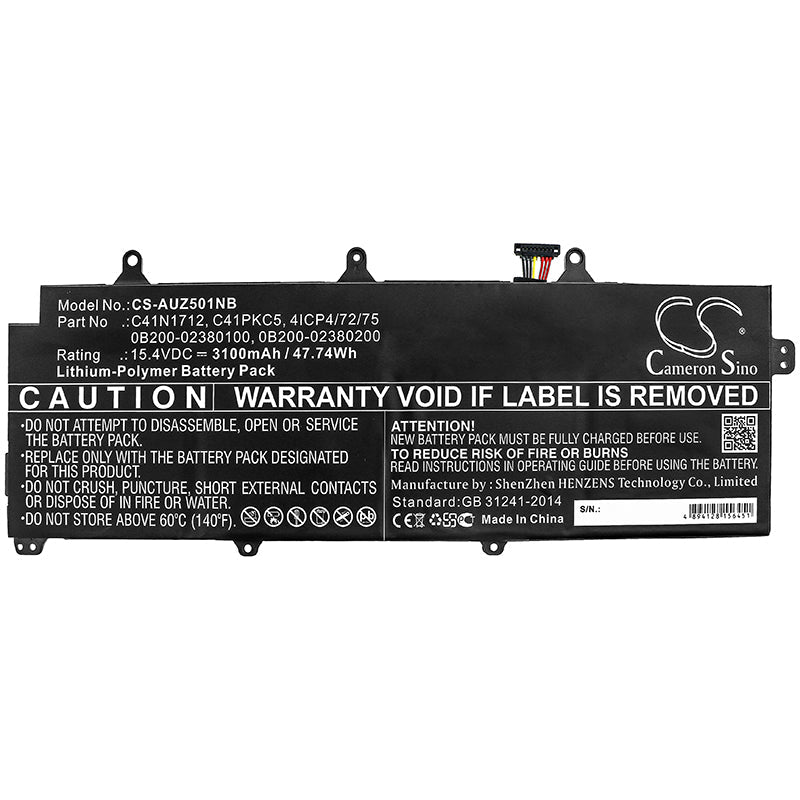 Replacement Battery for Asus  GX501 – Notebook, Laptop – 3100mAh / 47.74Wh / 15.4V