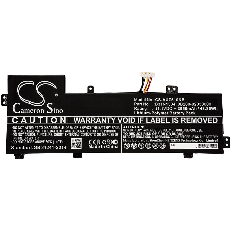Replacement Battery for Asus Zenbook UX510UW – Notebook, Laptop – 3950mAh / 11.1V - image 3