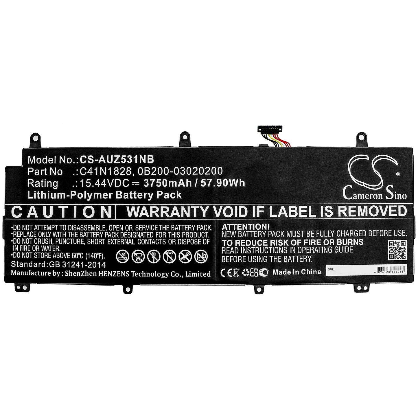 Replacement Battery for Asus  GX531GV – Notebook, Laptop – 3750mAh / 57.90Wh / 15.44V