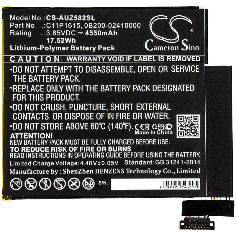 Replacement Battery for Asus Zenpad Z8S – Tablet – 4550mAh / 3.85V - image 3
