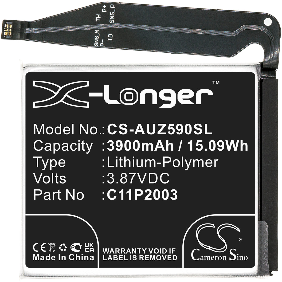 Replacement Battery for Asus ZenFone 8 – Mobile, SmartPhone – 3900mAh / 3.87V