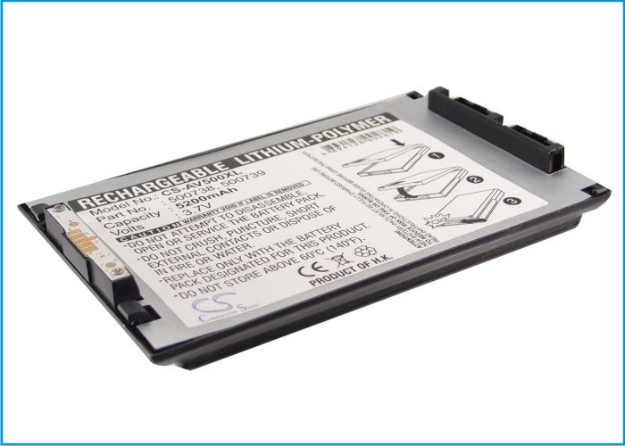 Replacement Battery for Archos Gmini 500 – Media Player – 5200mAh / 3.7V