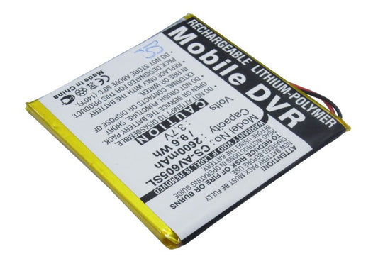 Replacement Battery for Archos AV605 20GB – Media Player – 2600mAh / 3.7V