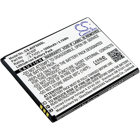 Replacement Battery for Archos 50F NEON – Mobile, SmartPhone – 1000mAh / 3.7V