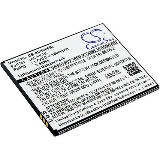 Replacement Battery for Archos 50e Helium – Mobile, SmartPhone – 1500mAh / 3.7V