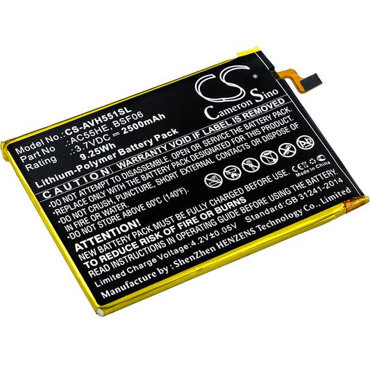 Replacement Battery for Archos 55 Helium Ultra – Mobile, SmartPhone – 2500mAh / 3.7V
