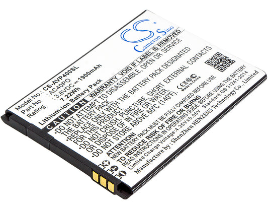 Replacement Battery for Archos 40 Power – Mobile, SmartPhone – 1900mAh / 3.8V