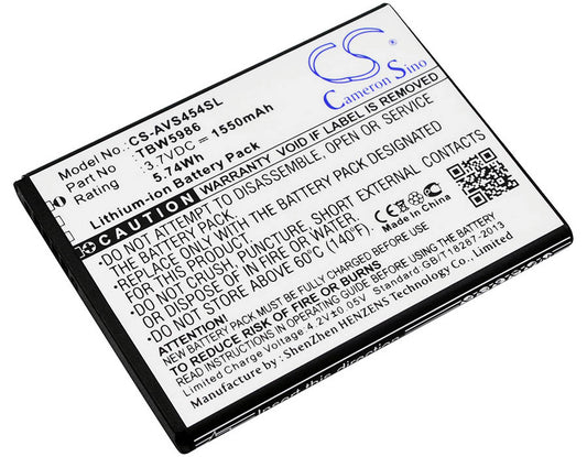 Replacement Battery for Archos 45 Helium 4G – Mobile, SmartPhone – 1550mAh / 3.7V