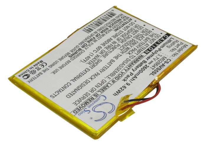 Replacement Battery for Archos 5 60GB – Media Player – 2600mAh / 3.7V