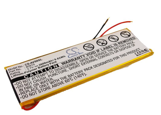 Replacement Battery for Archos 5 250GB – Media Player – 2600mAh / 3.7V