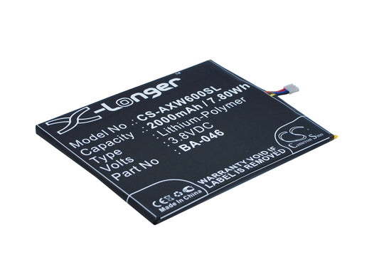Replacement Battery for AUX V950 – Mobile, SmartPhone – 2000mAh / 3.8V