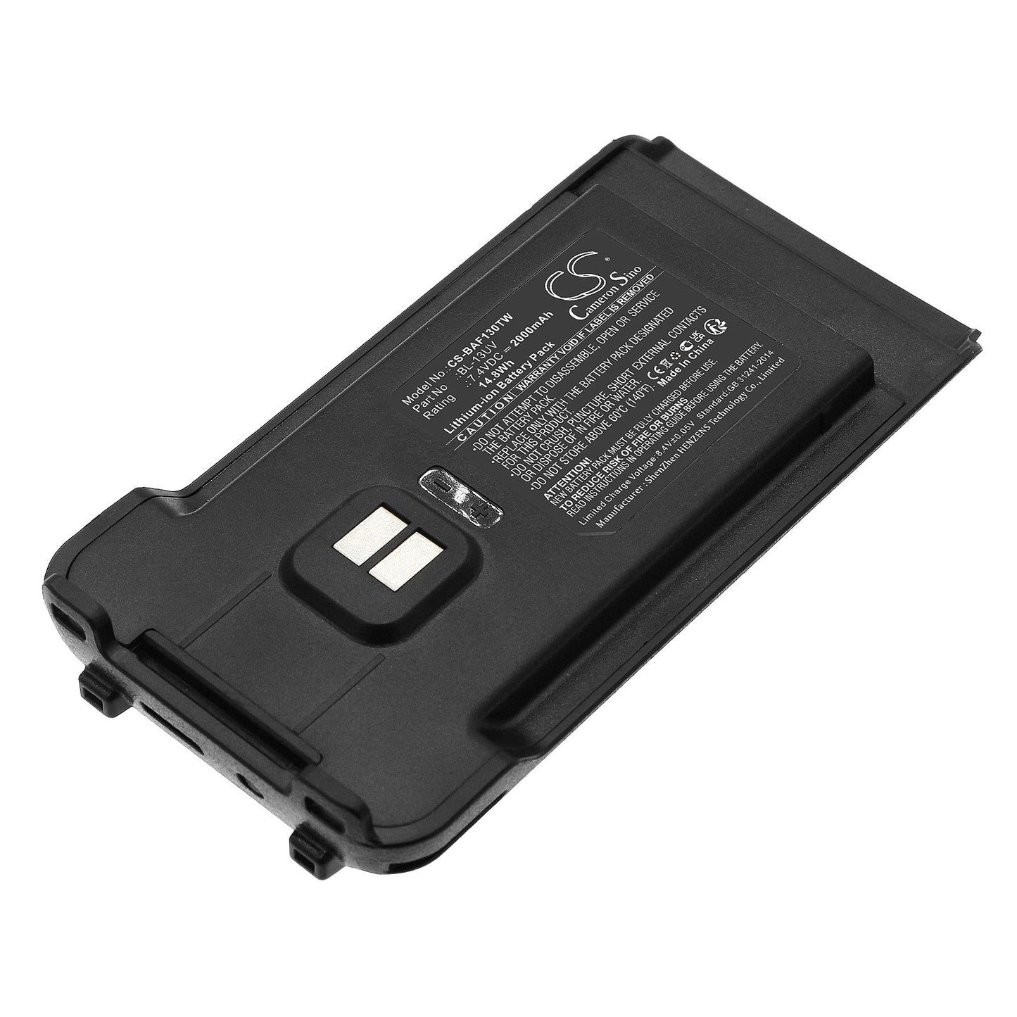 Replacement Battery for Tytera  DM-UVF10 – Two-Way Radio – 2000mAh / 14.8Wh / 7.4V